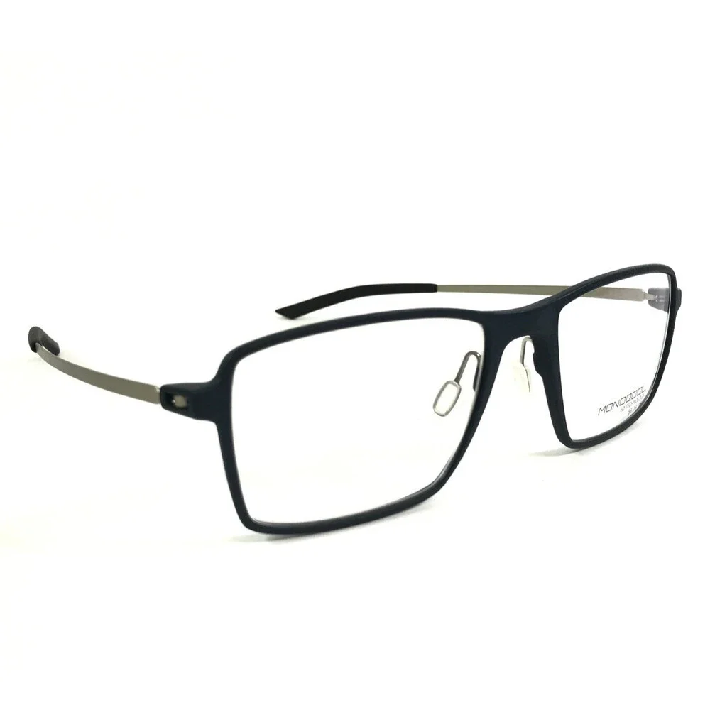 Monoqool Eyeglasses Frames ARTHUR AU99 Atlantic Blue Brushed Silver 52-20-143